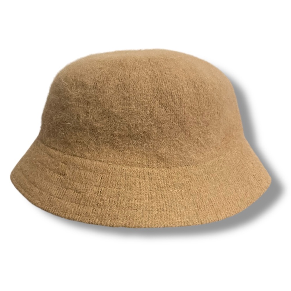 Tan Angora Blend Bucket Hat